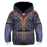 Baldur's Gate Astarion Kids Children Cosplay Printed Hoodie Hooded Sweatshirt Casual Pullover Hoodie